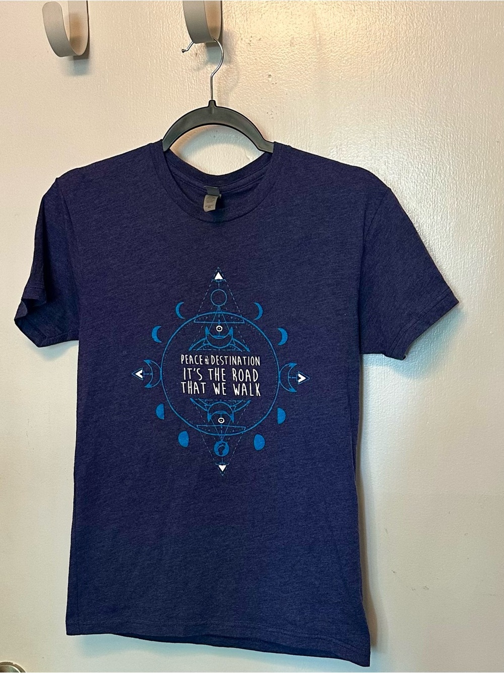 Wookiefoot Navy Graphic Tee - 'Peace & Destination'